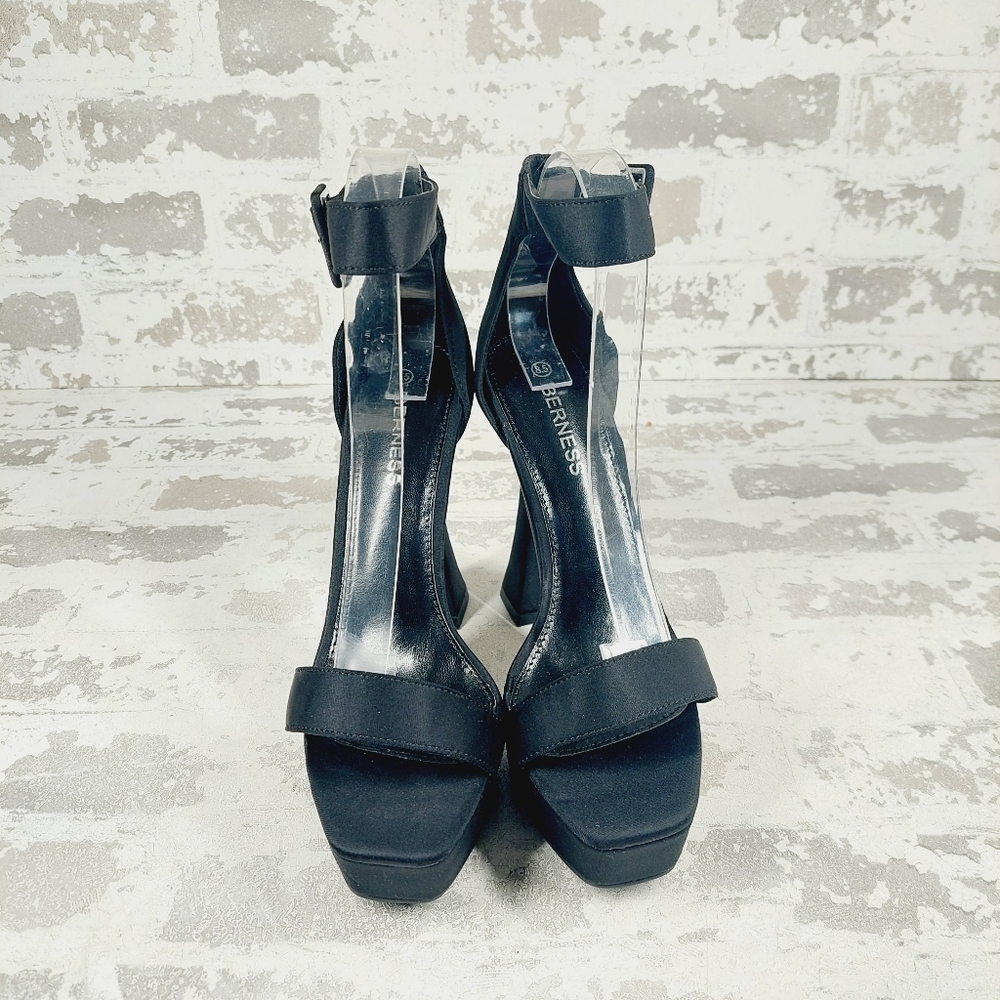 New BERNESS Dinah Black Platform Heeled Sandal A495 - Picture 3 of 12